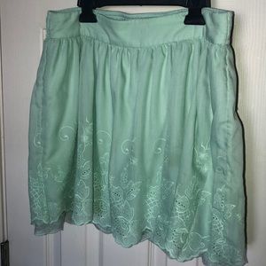 Mint Lace Detailed Skirt